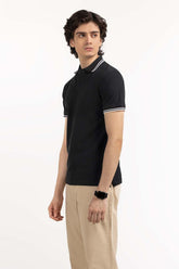 Black Basic Polo PS-FPK23-078